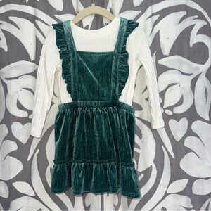 Cat & Jack Velvet Ruffle Dress Set